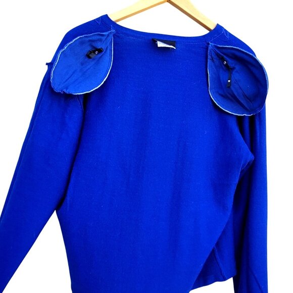 Diane Freis 80s Blue Purple Cardigan with Rhinestones L  XL  Volup Vintage NWOT - Picture 13 of 15